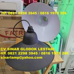 Kap Lampu Gantung Fitting E27 Hitam
